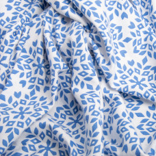 Тканина фланель бавовна, 230 см, 155 г/м2, Сніжинки блакитні