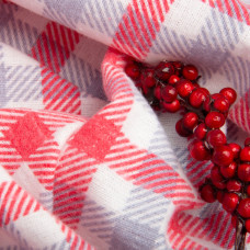 Тканина фланель сорочкова, 150 см, 160 г/м2, сіро-червона