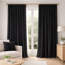 Тканина портьєрна однотонна Фонлук Сюїта V-32 чорний