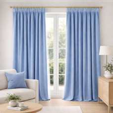 Тканина портьєрна однотонна Фонлук Сюїта V-34 блакитний