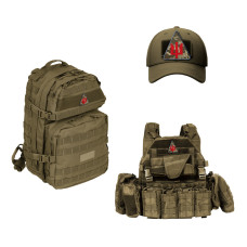 Набір шевронів 2 шт. на липучці Ракетно зенітні війська України 9х8 см військовий вишитий патч шеврон нашивка