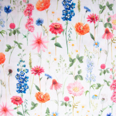 Тканина сатин для постільної білизни, пл 130 гр/м2 210 ТС, бавовна, 240 см польові квіти