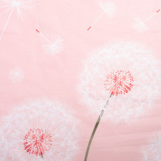 Тканина бязь ранфорс для постільної білизни, бавовна, 130 г/м2, 240 см 5,27318/12 кульбабка рожева