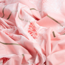 Тканина бязь ранфорс для постільної білизни, бавовна, 130 г/м2, 240 см 5,27318/12 кульбабка рожева