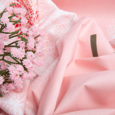 Тканина бязь ранфорс для постільної білизни, бавовна, 130 г/м2, 240 см 5,27318/12 кульбабка рожева