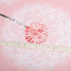 Тканина бязь ранфорс для постільної білизни, бавовна, 130 г/м2, 240 см 5,27318/12 кульбабка рожева