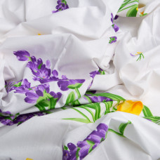 Тканина бязь ранфорс для постільної білизни, бавовна, 130 г/м2, 240 см лаванда букет лаванди