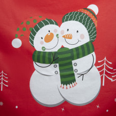 Ткань бязь ранфорс для постельного белья, хлопок, 130 гр/м2, 240 см червона сніговик новорічна