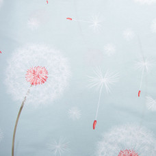 Тканина бязь ранфорс для постільної білизни, бавовна, 130 г/м2, 240 см кульбаба м'ята