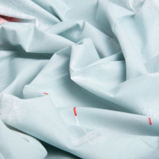 Тканина бязь ранфорс для постільної білизни, бавовна, 130 г/м2, 240 см кульбаба м'ята