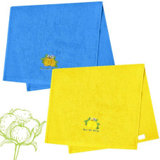 Набір рушників 2 шт 40х70 рушник серветка махрова кухонна бавовна натуральна з вишивкою лимони