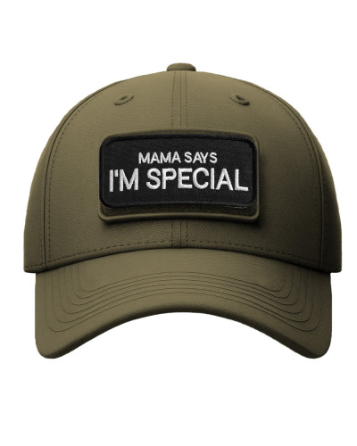 Набір шевронів 2 шт з липучкою "Mama says I am special" 4x9 см "Мама каже, я особливий" вишитий патч шеврон