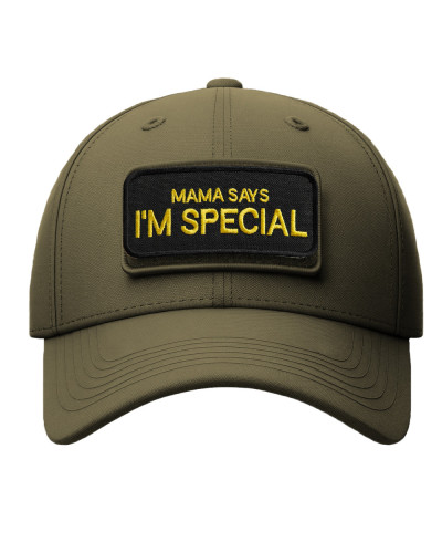 Набір шевронів 2 шт з липучкою "Mama says I am special" 4x9 см "Мама каже, я особливий" вишитий патч шеврон