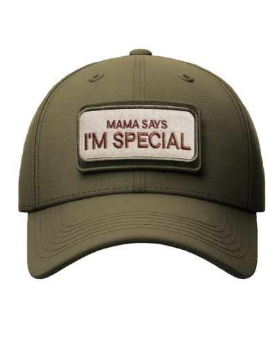 Набір шевронів 2 шт з липучкою "Mama says I am special" 4x9 см "Мама каже, я особливий" вишитий патч шеврон