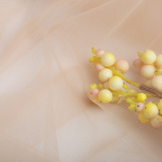 Тканина фатін євро 300 см 15 г/м2 фатин легка декоративна для суконь, костюмів, декору V-H84 беж