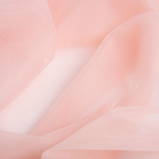 Тканина фатин євро 300 см 15 г/м2 фатин легка декоративна для суконь, костюмів, декору  V-H134 св персик