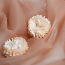 Тканина фатин євро 300 см 15 г/м2 фатин легка декоративна для суконь, костюмів, декору V-H62 карамель