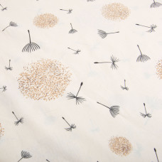 Тканина бязь ранфорс для постільної білизни, бавовна, 130 г/м2, 240 см M04112/1 кульбабка крем