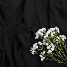 Тканина трикотаж трьохнитка петля Сезон чорний