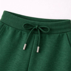 Тканина Кашкорсе IDEIA трикотажне полотно, 130 см, 300 г/м2, бавовна, для манжетів, горловин, низ світшотів, рубчик темно зелена