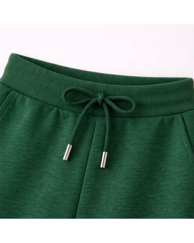 Тканина Кашкорсе IDEIA трикотажне полотно, 130 см, 300 г/м2, бавовна, для манжетів, горловин, низ світшотів, рубчик темно зелена