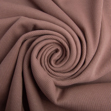 Тканина Кашкорсе IDEIA трикотажне полотно, 130 см, 300 г/м2, бавовна, рубчик, для манжетів, горловин, низ світшотів, кава
