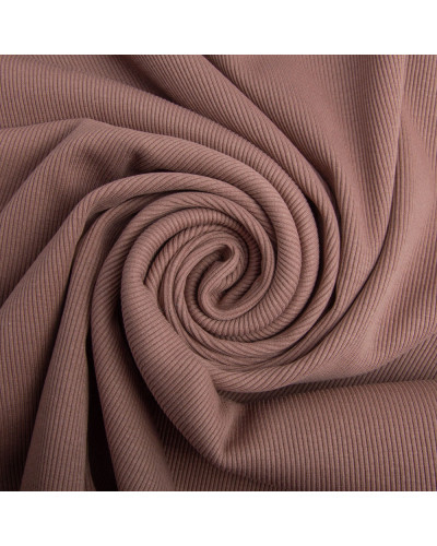 Тканина Кашкорсе IDEIA трикотажне полотно, 130 см, 300 г/м2, бавовна, рубчик, для манжетів, горловин, низ світшотів, кава