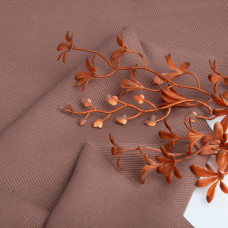 Тканина Кашкорсе IDEIA трикотажне полотно, 130 см, 300 г/м2, бавовна, рубчик, для манжетів, горловин, низ світшотів, кава