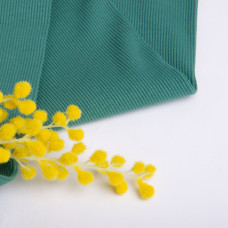 Тканина Кашкорсе IDEIA трикотажне полотно, 130 см, 300 г/м2, бавовна, рубчик, для манжетів, горловин, низ світшотів, темна бірюза