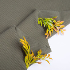 Тканина трикотажне полотно Кашкорсе, 130 см, 300 г/м2, бавовна хакі