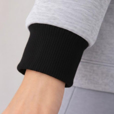 Тканина Кашкорсе IDEIA трикотажне полотно, 130 см, 300 г/м2, бавовна, для манжетів, горловин, низ світшотів, мор хвиля чорна