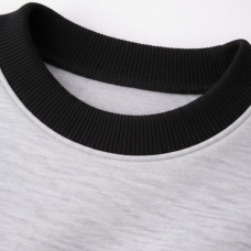 Тканина Кашкорсе IDEIA трикотажне полотно, 130 см, 300 г/м2, бавовна, для манжетів, горловин, низ світшотів, мор хвиля чорна