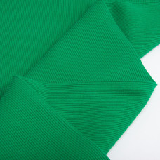 Тканина Кашкорсе IDEIA трикотажне полотно, 130 см, 300 г/м2, бавовна, рубчик, для манжетів, горловин, низ світшотів, зелена