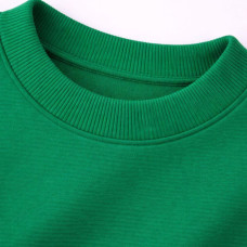 Тканина Кашкорсе IDEIA трикотажне полотно, 130 см, 300 г/м2, бавовна, рубчик, для манжетів, горловин, низ світшотів, зелена