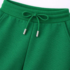 Тканина Кашкорсе IDEIA трикотажне полотно, 130 см, 300 г/м2, бавовна, рубчик, для манжетів, горловин, низ світшотів, зелена