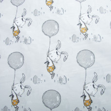 Тканина бязь ранфорс для постільної білизни, бавовна, 130 г/м2, 240 см 7.27283/10 Кролик сірий