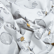 Тканина бязь ранфорс для постільної білизни, бавовна, 130 г/м2, 240 см 7.27283/10 Кролик сірий