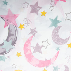 Тканина бязь ранфорс для постільної білизни, бавовна, 130 г/м2, 240 см 9.23329/6 Ніч рожева