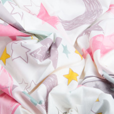 Тканина бязь ранфорс для постільної білизни, бавовна, 130 г/м2, 240 см 9.23329/6 Ніч рожева