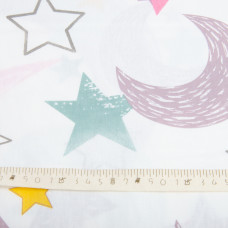 Тканина бязь ранфорс для постільної білизни, бавовна, 130 г/м2, 240 см 9.23329/6 Ніч рожева