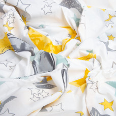 Тканина бязь ранфорс для постільної білизни, бавовна, 130 гр/м2, 240 см 9.23329/5 Ніч м'ята