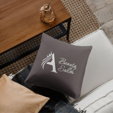 Подушка 45x45 см з вишивкою на замовлення, логотип вашої компанії, слоган, пам'ятна фраза або ініціативи шоколад