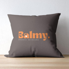 Подушка 45x45 см з вишивкою на замовлення, логотип вашої компанії, слоган, пам'ятна фраза або ініціативи шоколад