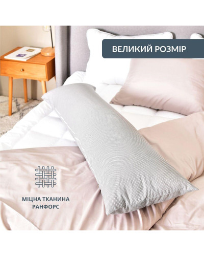 Наволочка для подушки NORDIC IDEIA 40х140 см бязь бавовна з блискавкою сіра