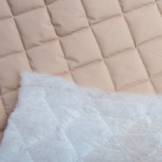 Тканина підкладкова стьобана утеплювач 7,5x7,5 см, синтепон 100 + спанбонд, плащова однотонна, 140 см