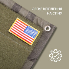 Патч Борд тактичний 61х92 см для шевронів нашивок і військових нагород стенд панель із липучкою