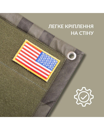 Патч Борд тактичний 61х92 см для шевронів нашивок і військових нагород стенд панель із липучкою
