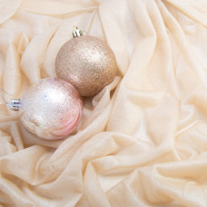 Тканина трикотаж Феєрія металік креп, 150 см, 100 г/м2, для суконь, костюмів, блуз беж