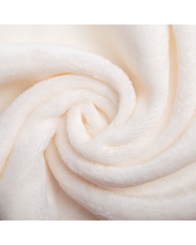 Тканина махрове полотно Велсофт, 175 см, 400 г/м2, м'яка тканина для пледів, халатів, піжам, покривал молоко