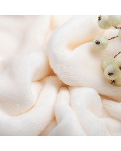 Тканина махрове полотно Велсофт, 175 см, 400 г/м2, м'яка тканина для пледів, халатів, піжам, покривал молоко